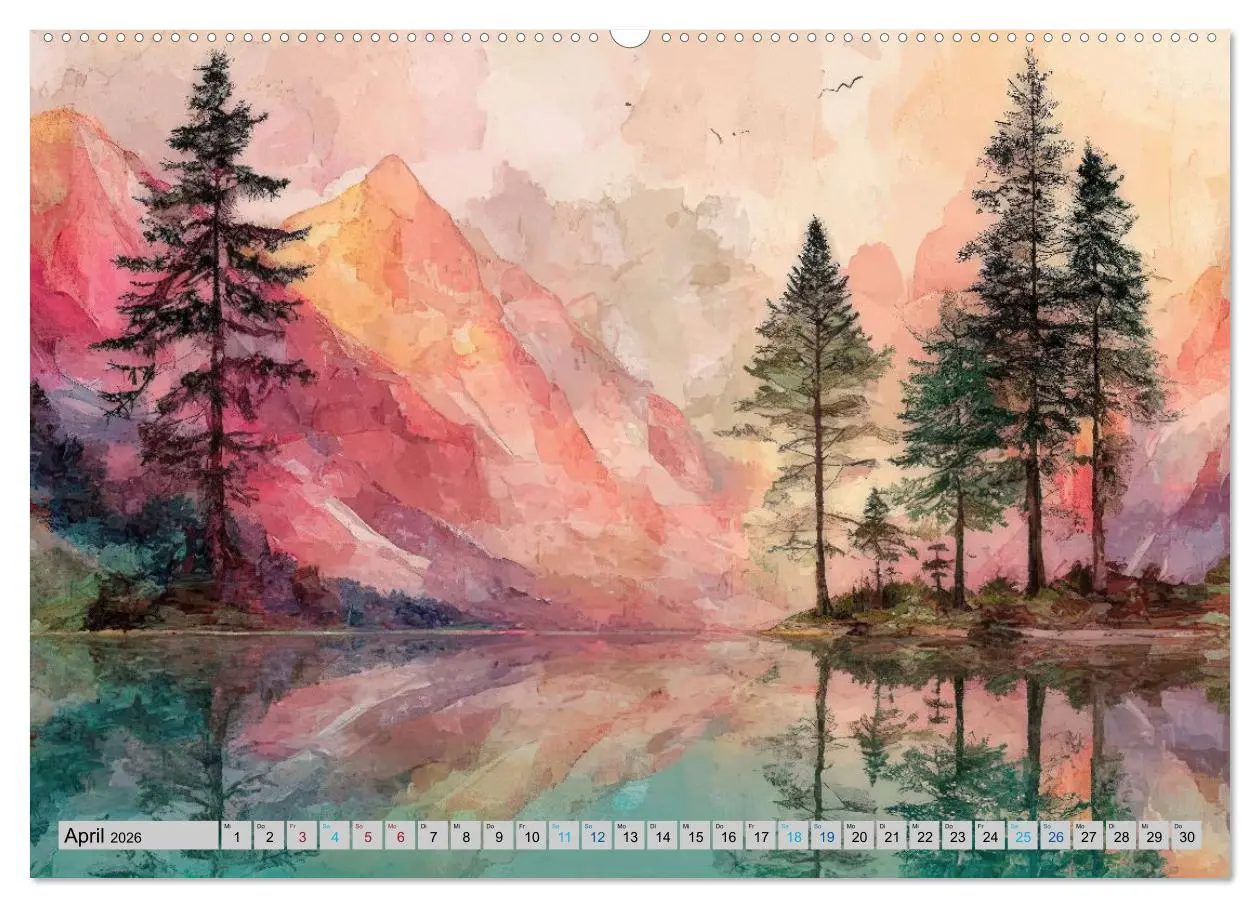 Bild: 9783516648553 | Farbige Bergwelten (Wandkalender 2026 DIN A2 quer), CALVENDO...
