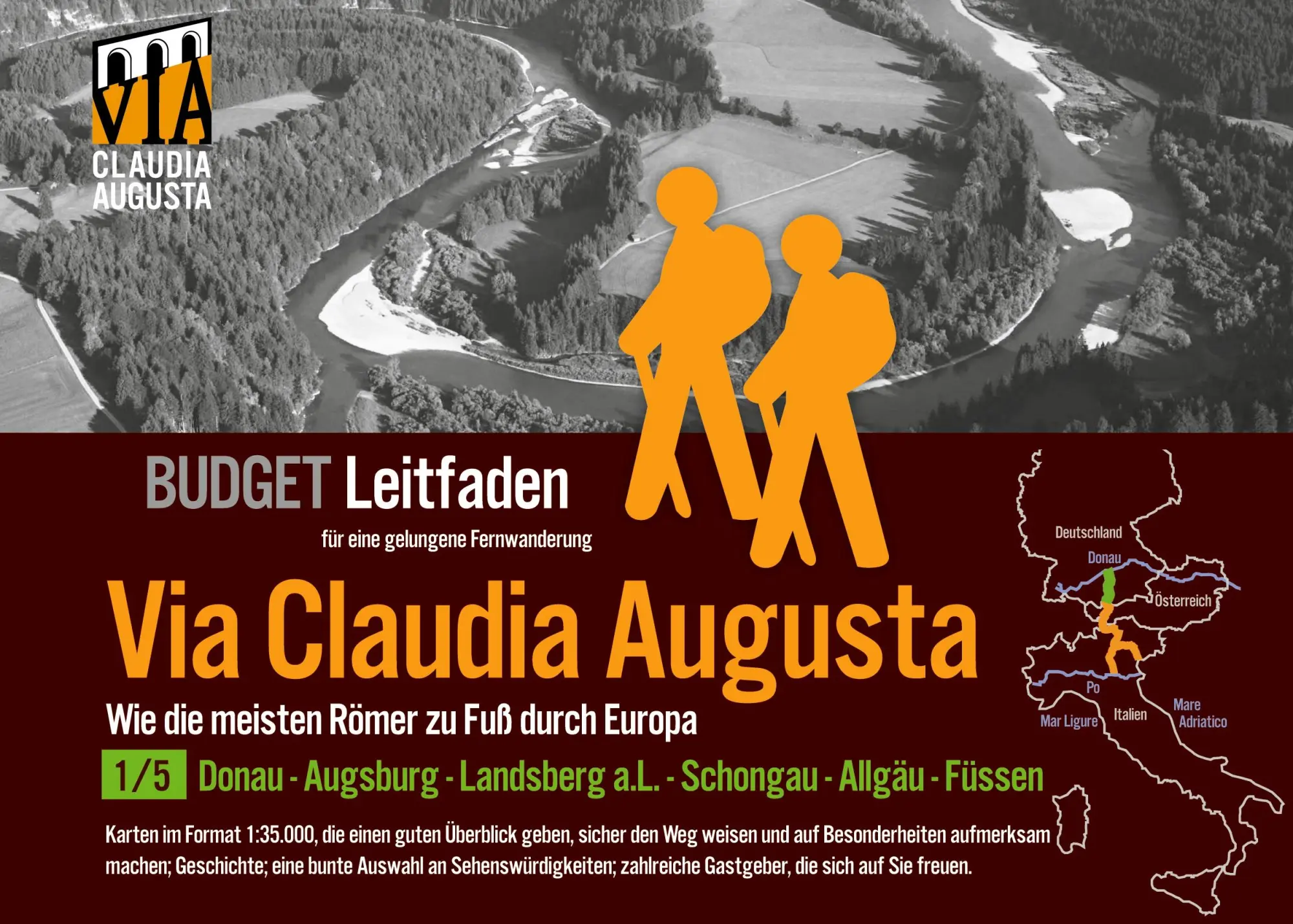 Cover: 9783751968553 | Fern-Wander-Route Via Claudia Augusta 1/5 Budget | Tschaikner | Buch