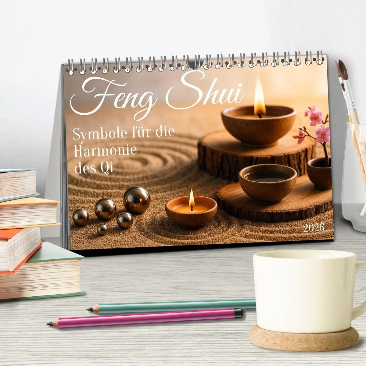 Bild: 9783516708653 | Feng Shui - Symbole für die Harmonie des Qi (Tischkalender 2026 DIN...