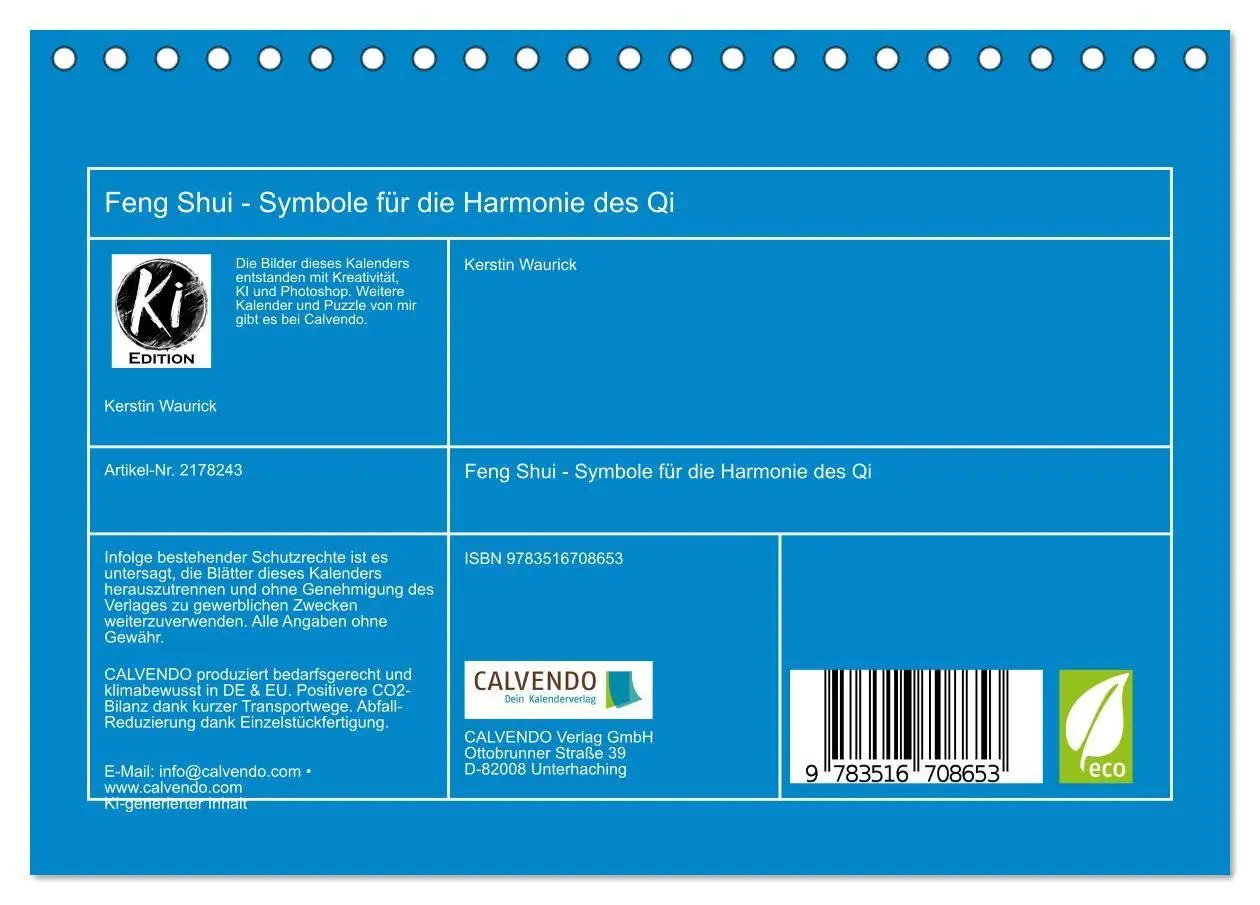 Bild: 9783516708653 | Feng Shui - Symbole für die Harmonie des Qi (Tischkalender 2026 DIN...