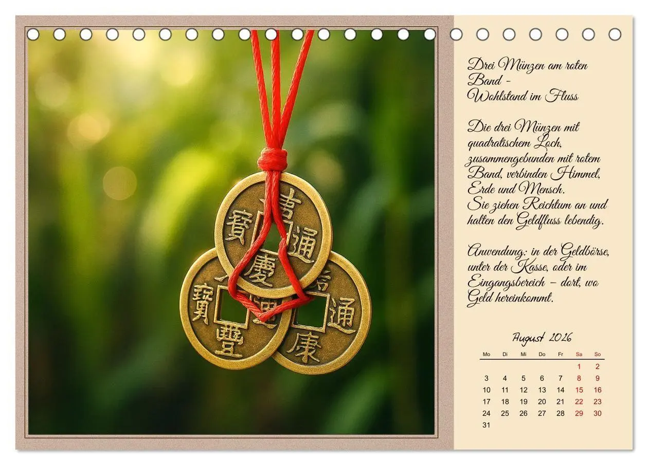 Bild: 9783516708653 | Feng Shui - Symbole für die Harmonie des Qi (Tischkalender 2026 DIN...