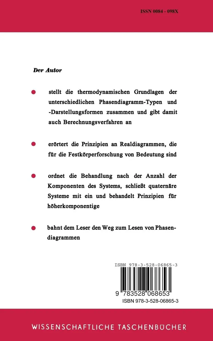Rückseite: 9783528068653 | Phasendiagramme | Peter Paufler | Taschenbuch | 177 S. | Deutsch