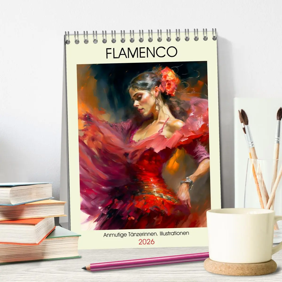 Bild: 9783516318753 | Flamenco. Anmutige Tänzerinnen. Illustrationen (Tischkalender 2026...