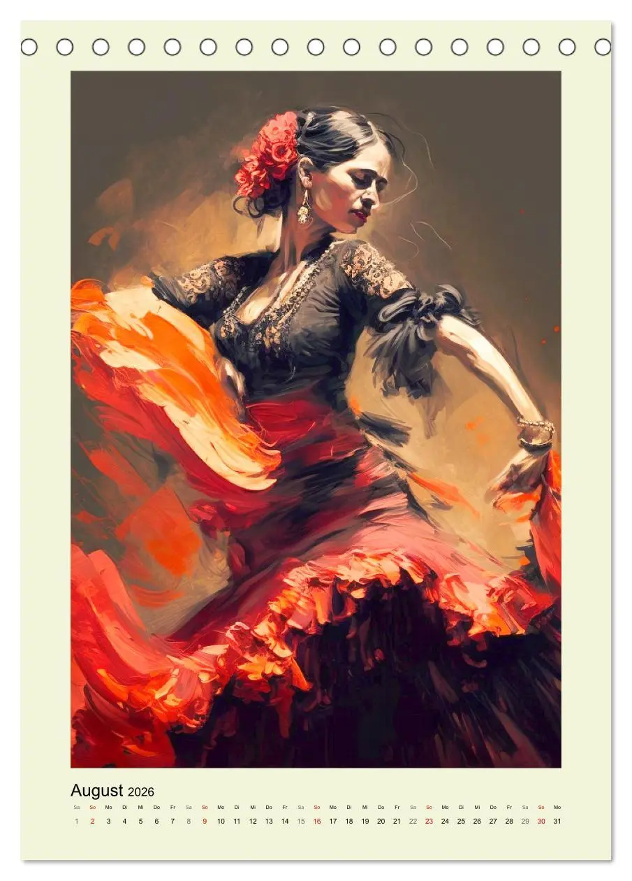 Bild: 9783516318753 | Flamenco. Anmutige Tänzerinnen. Illustrationen (Tischkalender 2026...