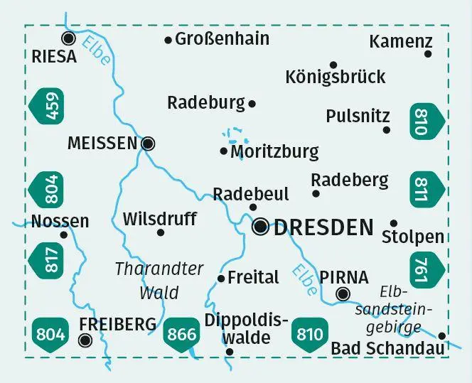Bild: 9783991218753 | KOMPASS Wanderkarte 809 Dresden, Meißen, Tharandter Wald 1:50.000