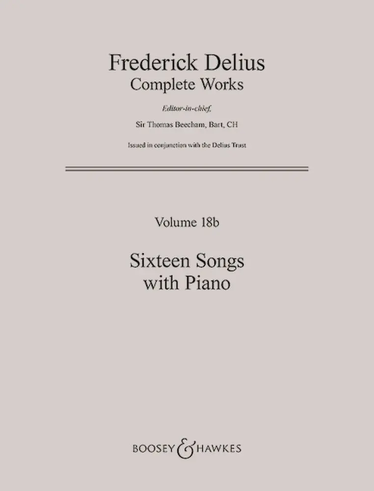 Cover: 9790060118753 | Sixteen Songs with Piano | Frederick Delius | Buch | EAN 9790060118753