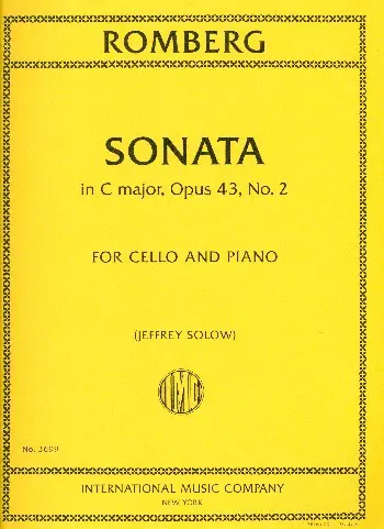 Cover: 9790220428753 | Sonata in C major, Op. 43, No. 2 | Bernhard Romberg | Buch | 2015