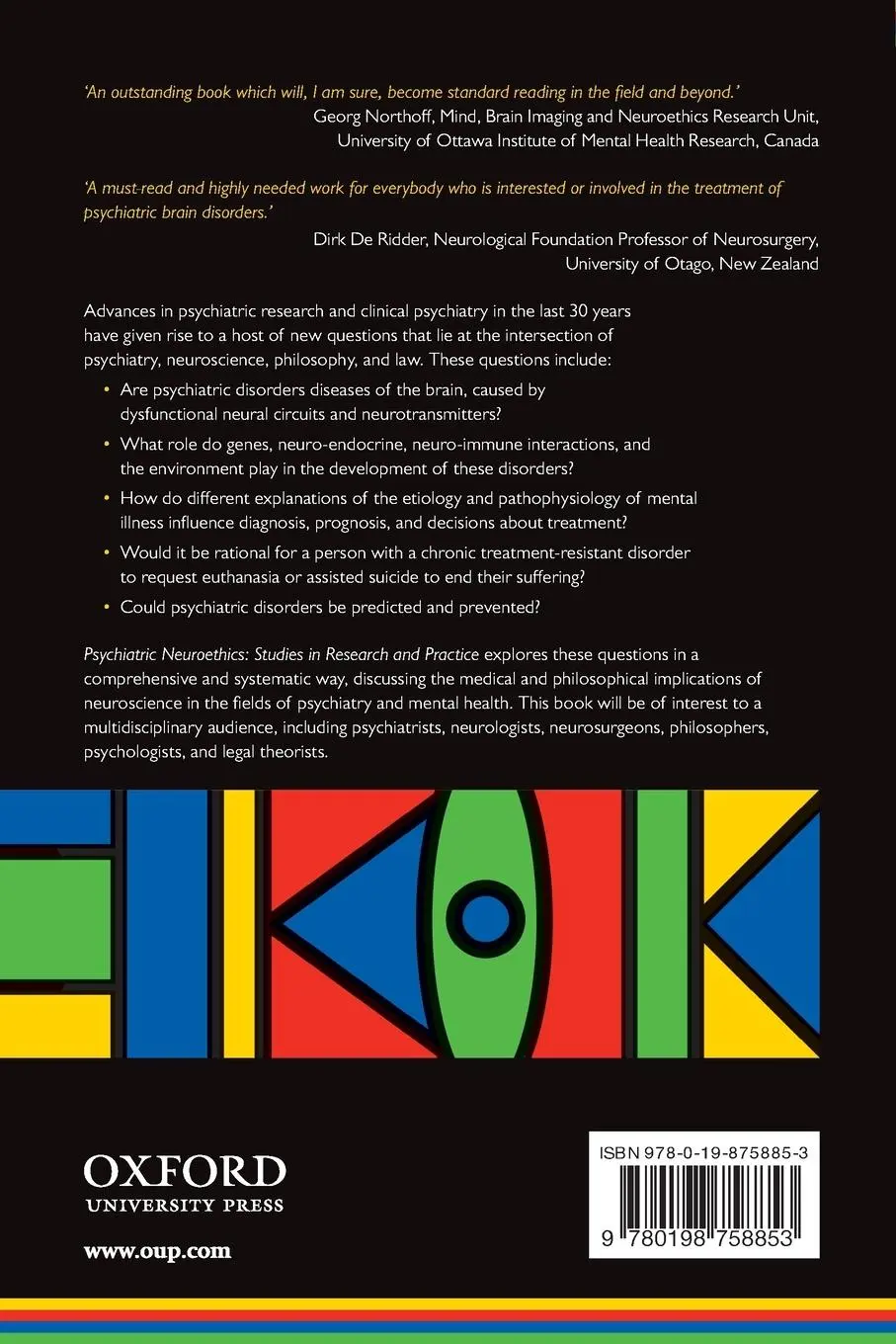 Rückseite: 9780198758853 | Psychiatric Neuroethics | Studies in Research and Practice | Glannon