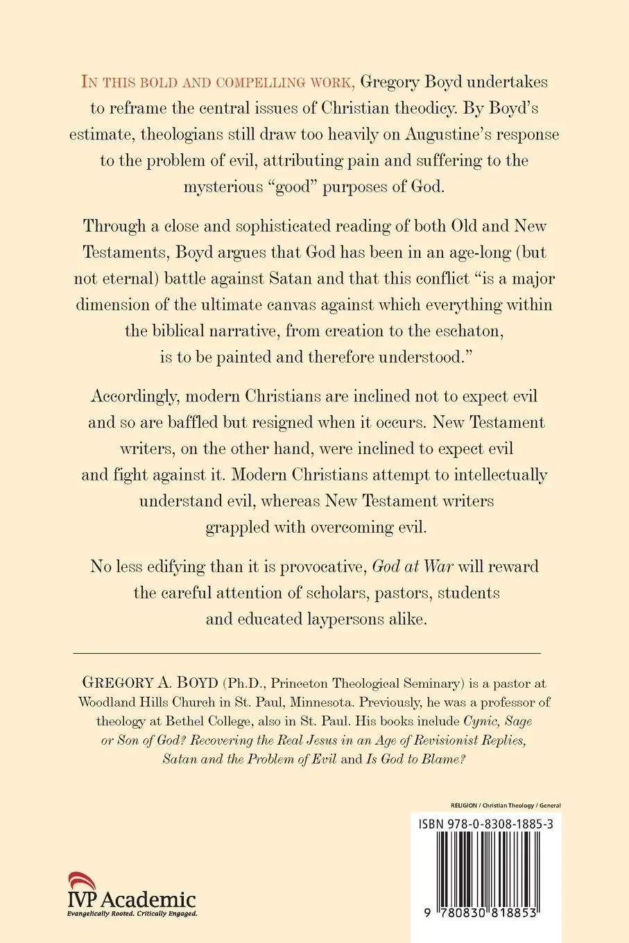 Rückseite: 9780830818853 | God at War | The Bible and Spiritual Conflict | Gregory A. Boyd | Buch