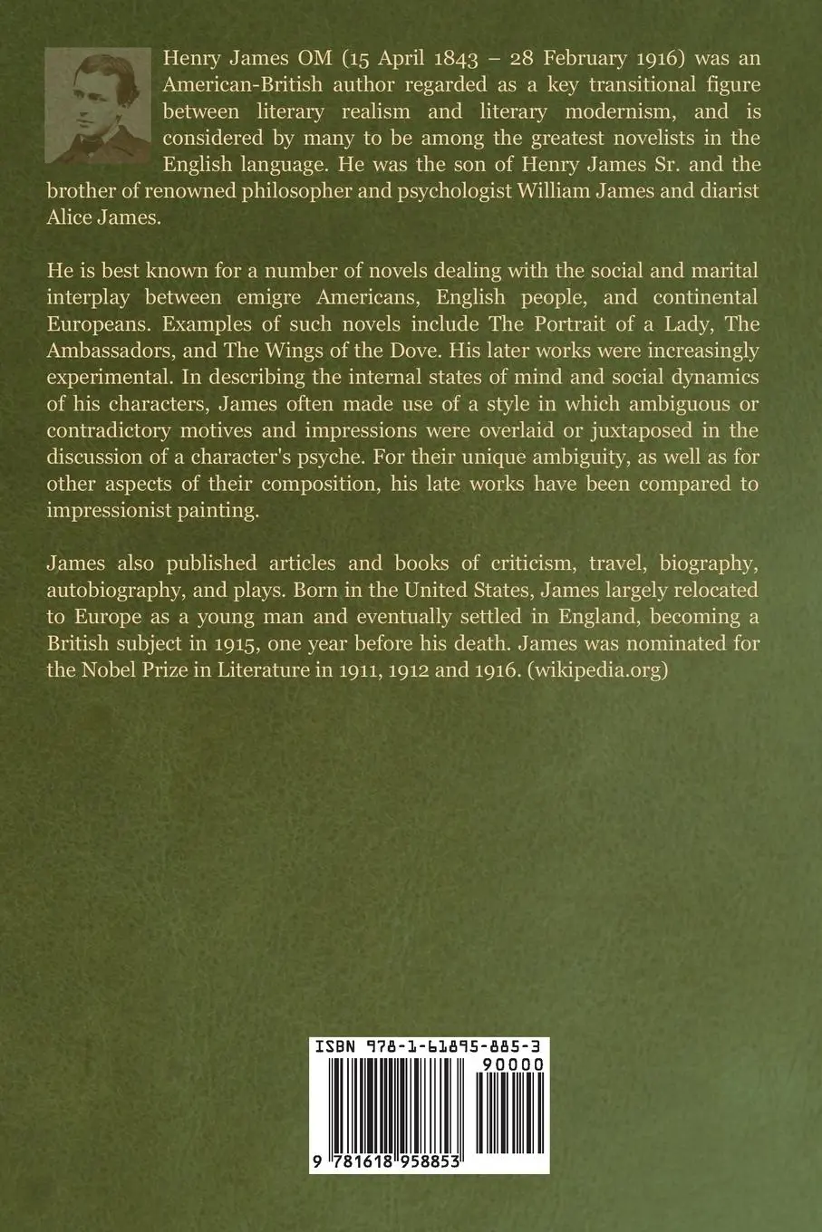 Rückseite: 9781618958853 | The Wings of the Dove (Volumes I and II) | Henry James | Taschenbuch