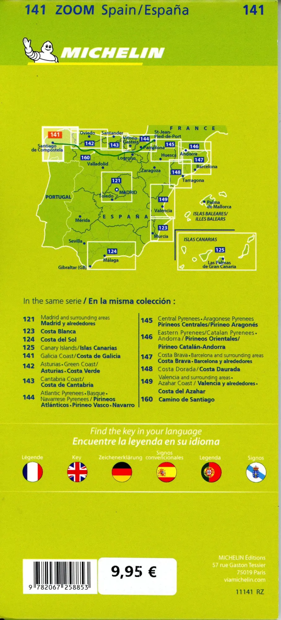 Bild: 9782067258853 | Michelin Costa de Galicia, Galicische Küste | (Land-)Karte | Deutsch