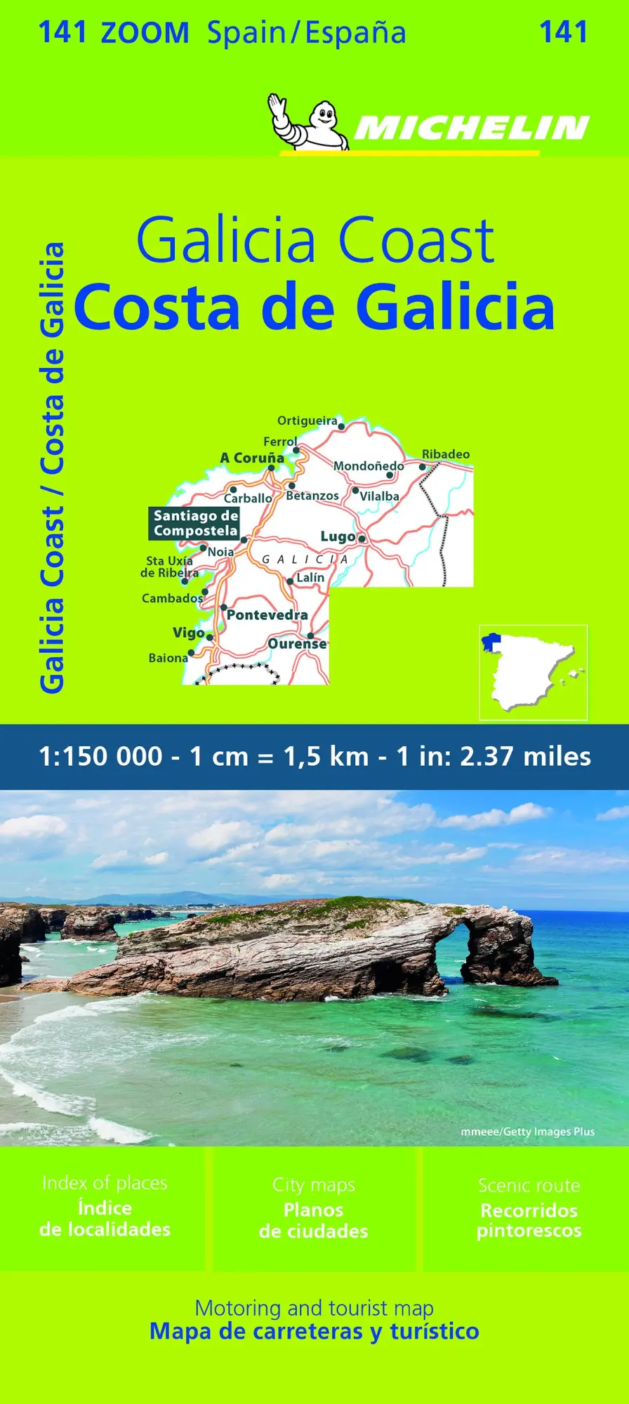 Bild: 9782067258853 | Michelin Costa de Galicia, Galicische Küste | (Land-)Karte | Deutsch