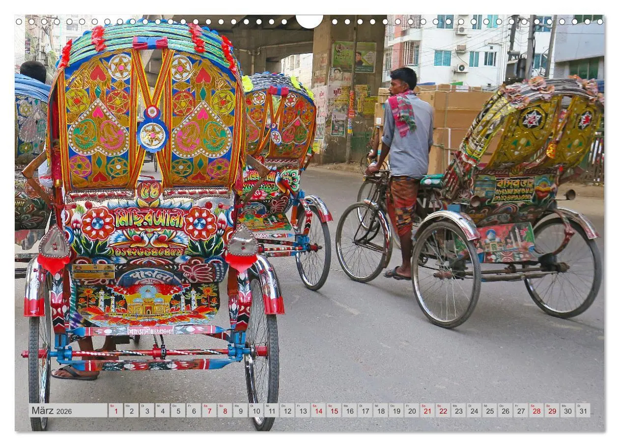 Bild: 9783457458853 | Farbenfrohes Bangladesch (Wandkalender 2026 DIN A3 quer), CALVENDO...