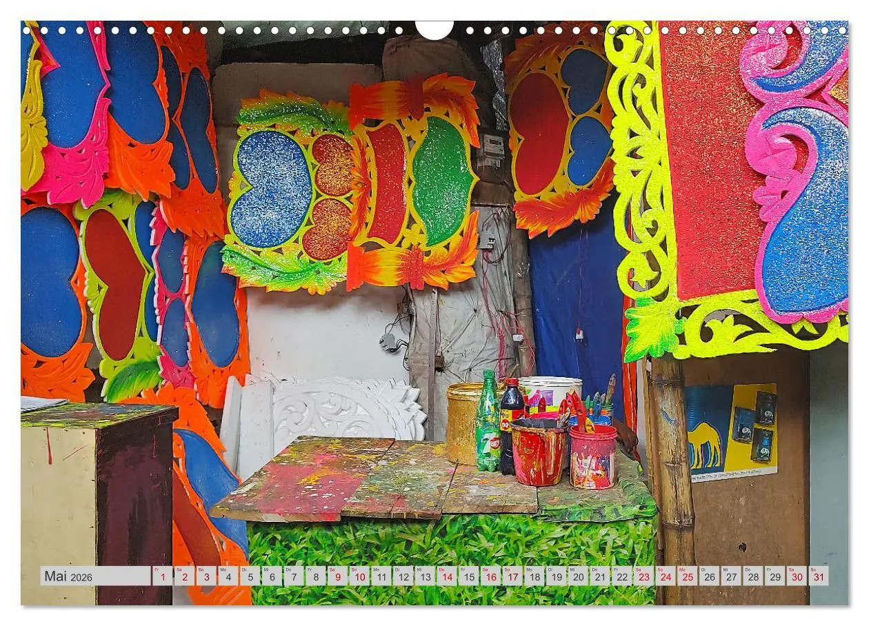 Bild: 9783457458853 | Farbenfrohes Bangladesch (Wandkalender 2026 DIN A3 quer), CALVENDO...