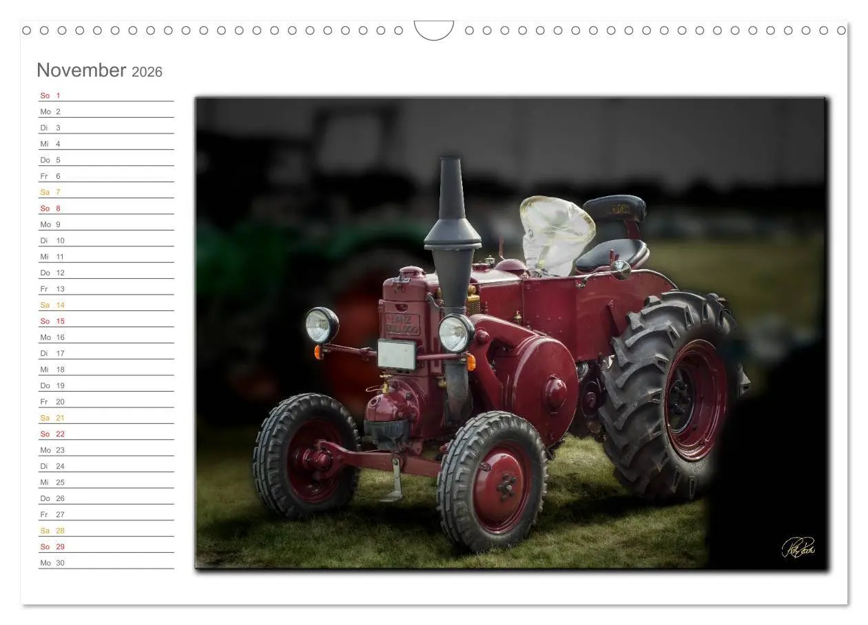 Bild: 9783516238853 | Oldtimer - geliebte Trecker (Wandkalender 2026 DIN A3 quer),...