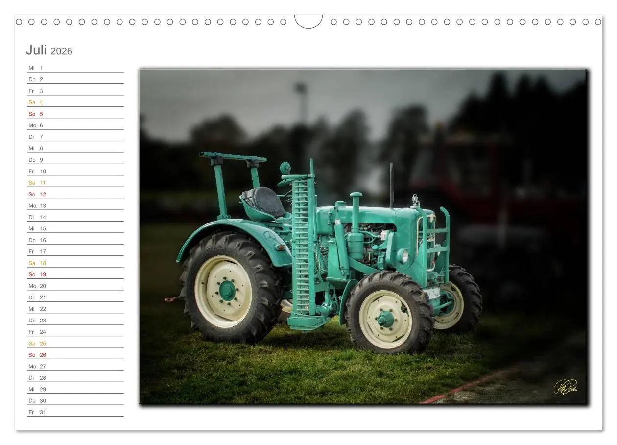 Bild: 9783516238853 | Oldtimer - geliebte Trecker (Wandkalender 2026 DIN A3 quer),...
