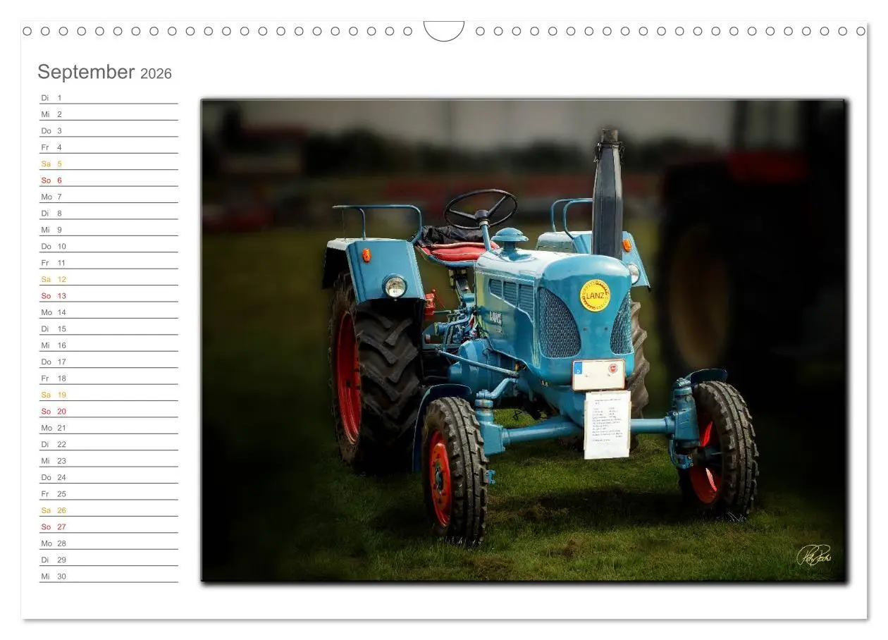 Bild: 9783516238853 | Oldtimer - geliebte Trecker (Wandkalender 2026 DIN A3 quer),...