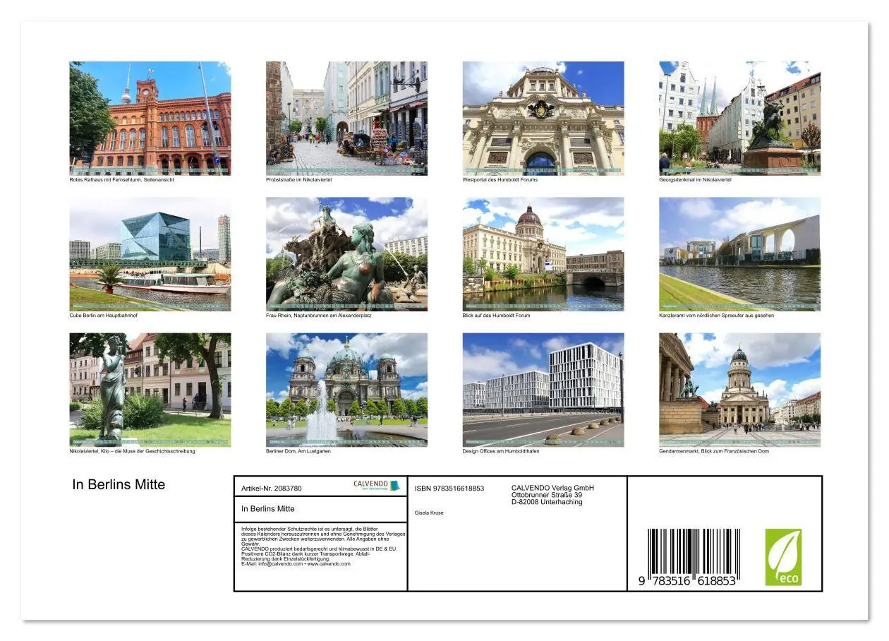 Bild: 9783516618853 | In Berlins Mitte (Wandkalender 2026 DIN A4 quer), CALVENDO...