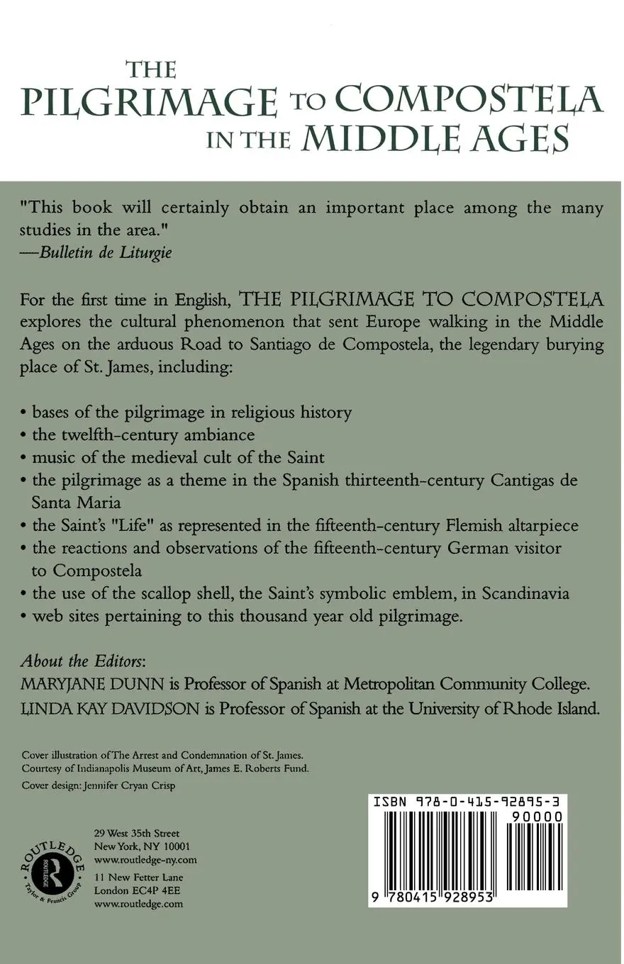 Rückseite: 9780415928953 | The Pilgrimage to Compostela in the Middle Ages | A Book of Essays