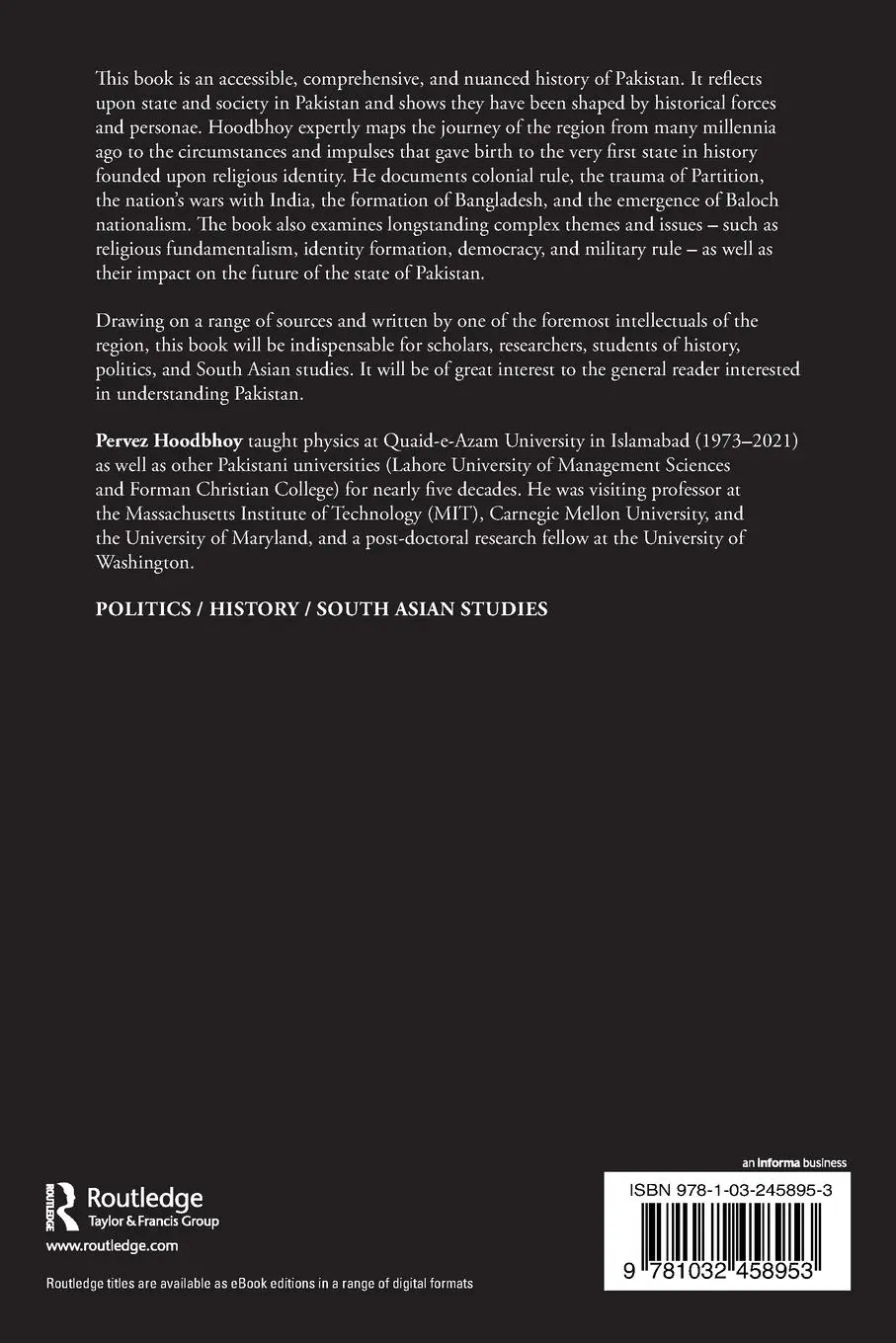 Rückseite: 9781032458953 | Pakistan | Origins, Identity and Future | Pervez Hoodbhoy | Buch