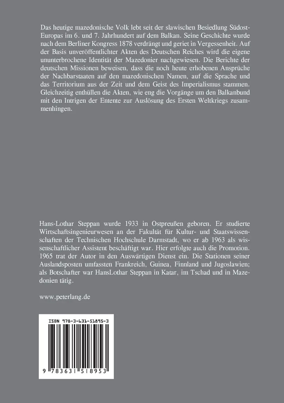 Rückseite: 9783631518953 | Der mazedonische Knoten | Ute Steppan | Taschenbuch | Deutsch | 2004
