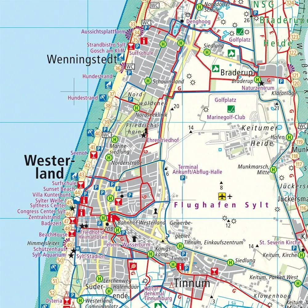 Bild: 9783707918953 | Sylt, Wander-, Rad- und Freizeitkarte 1:35.000, freytag &amp; berndt,...