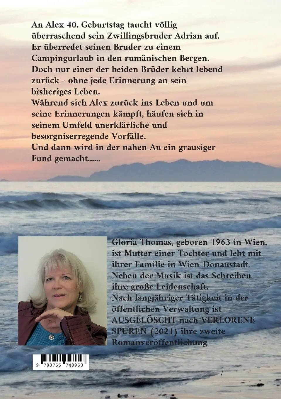 Rückseite: 9783755748953 | Ausgelöscht | Gloria Thomas | Taschenbuch | Paperback | 310 S. | 2022