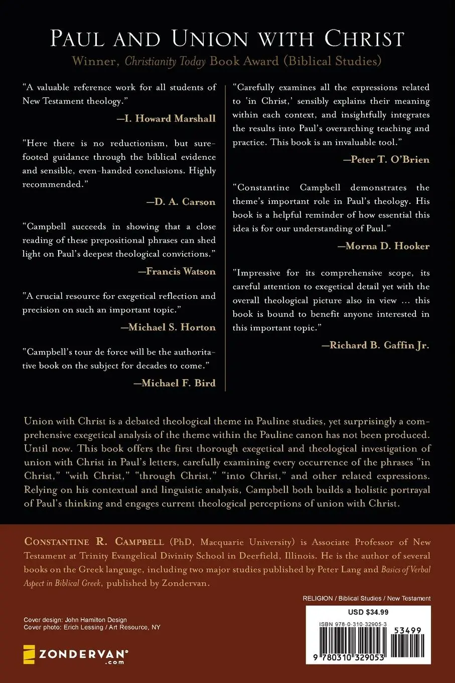 Rückseite: 9780310329053 | Paul and Union with Christ | An Exegetical and Theological Study