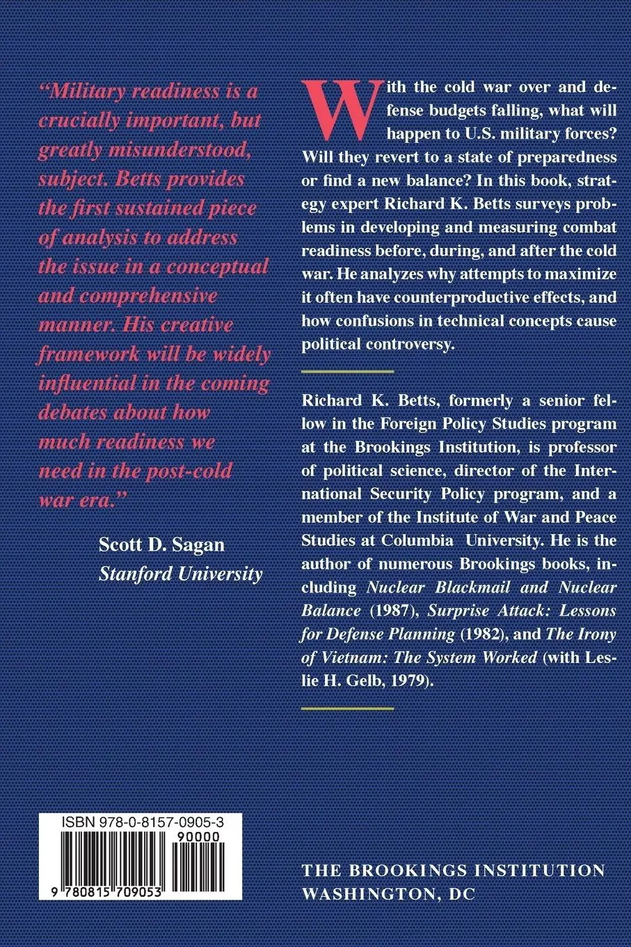 Rückseite: 9780815709053 | Military Readiness | Concepts, Choices, Consequences | Betts | Buch