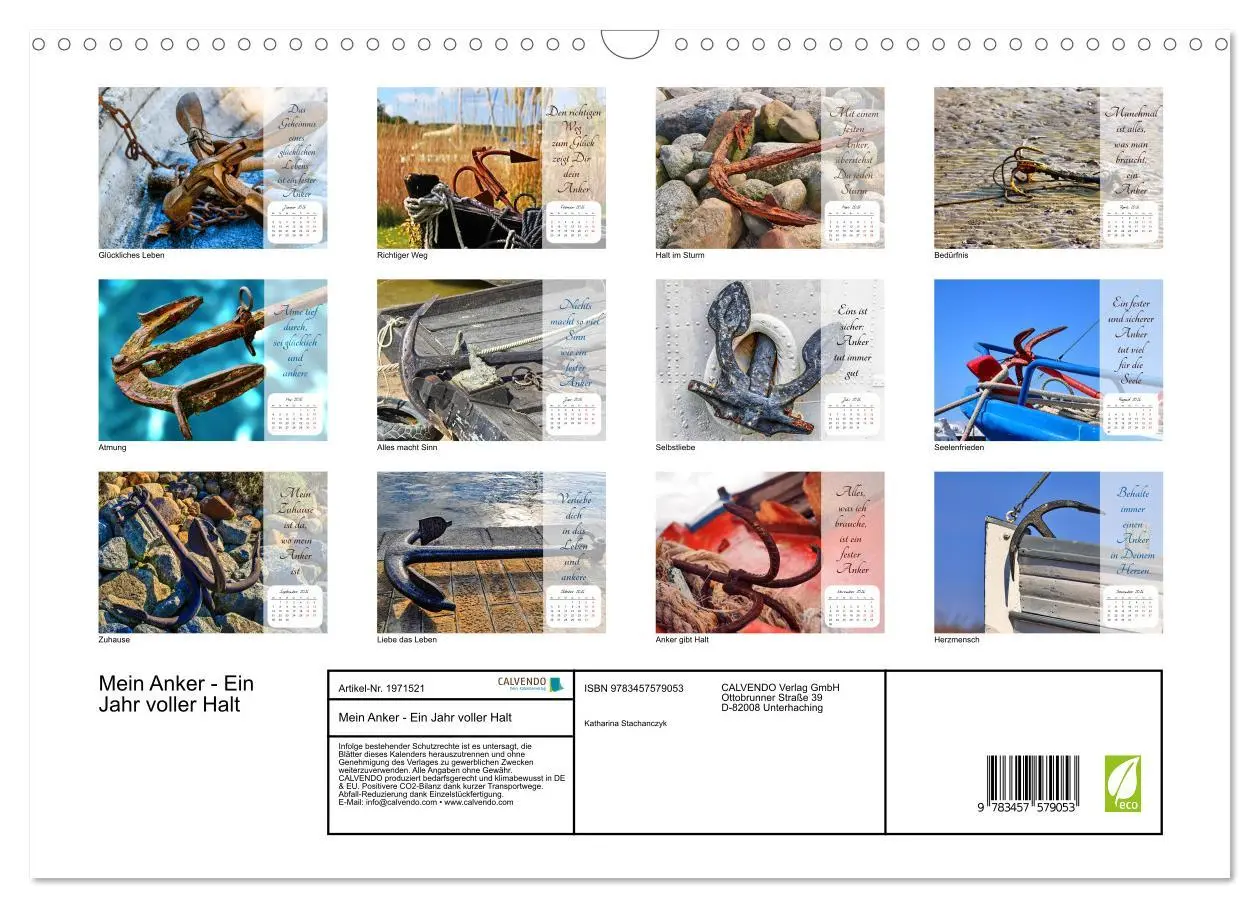 Bild: 9783457579053 | Mein Anker - Ein Jahr voller Halt (Wandkalender 2026 DIN A3 quer),...