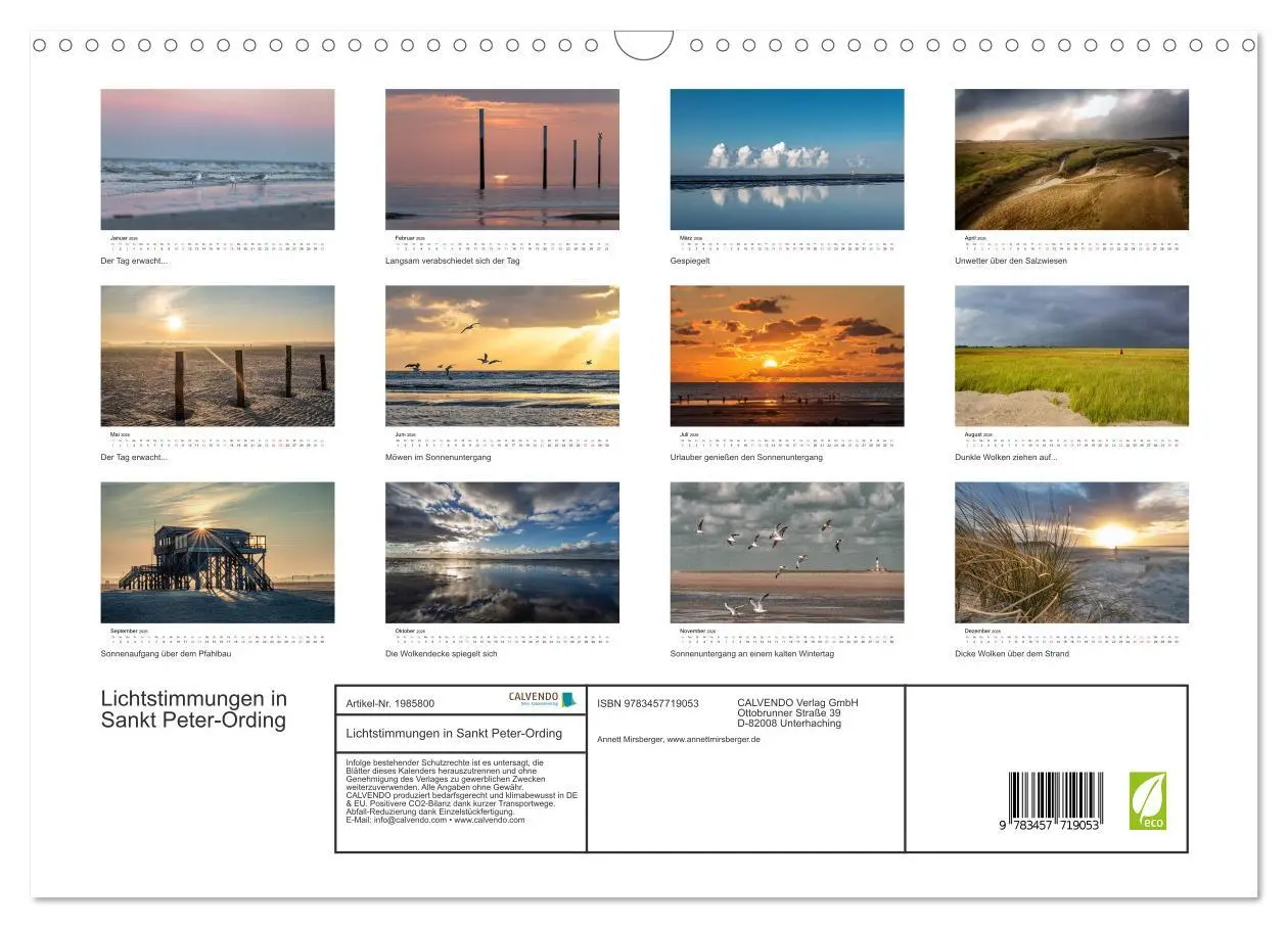 Bild: 9783457719053 | Lichtstimmungen in Sankt Peter-Ording (Wandkalender 2026 DIN A3...