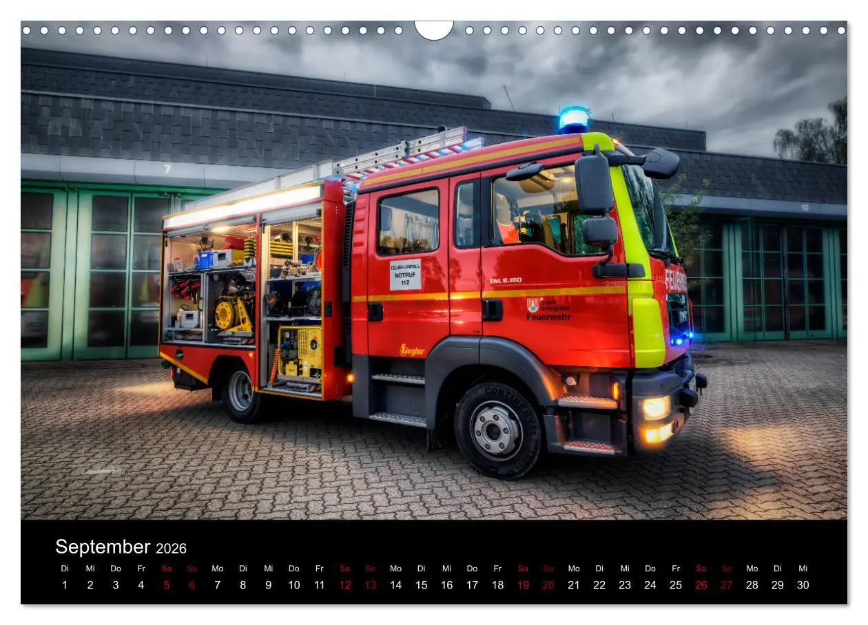 Bild: 9783457889053 | Feuerwehr und Rettungsdienst (Wandkalender 2026 DIN A3 quer),...