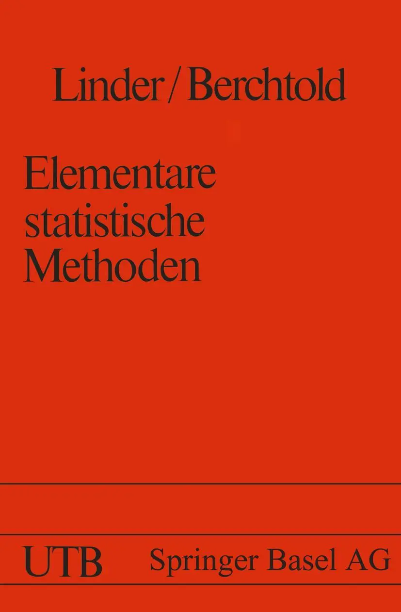 Cover: 9783764309053 | Elementare statistische Methoden | Linder (u. a.) | Taschenbuch | 1979