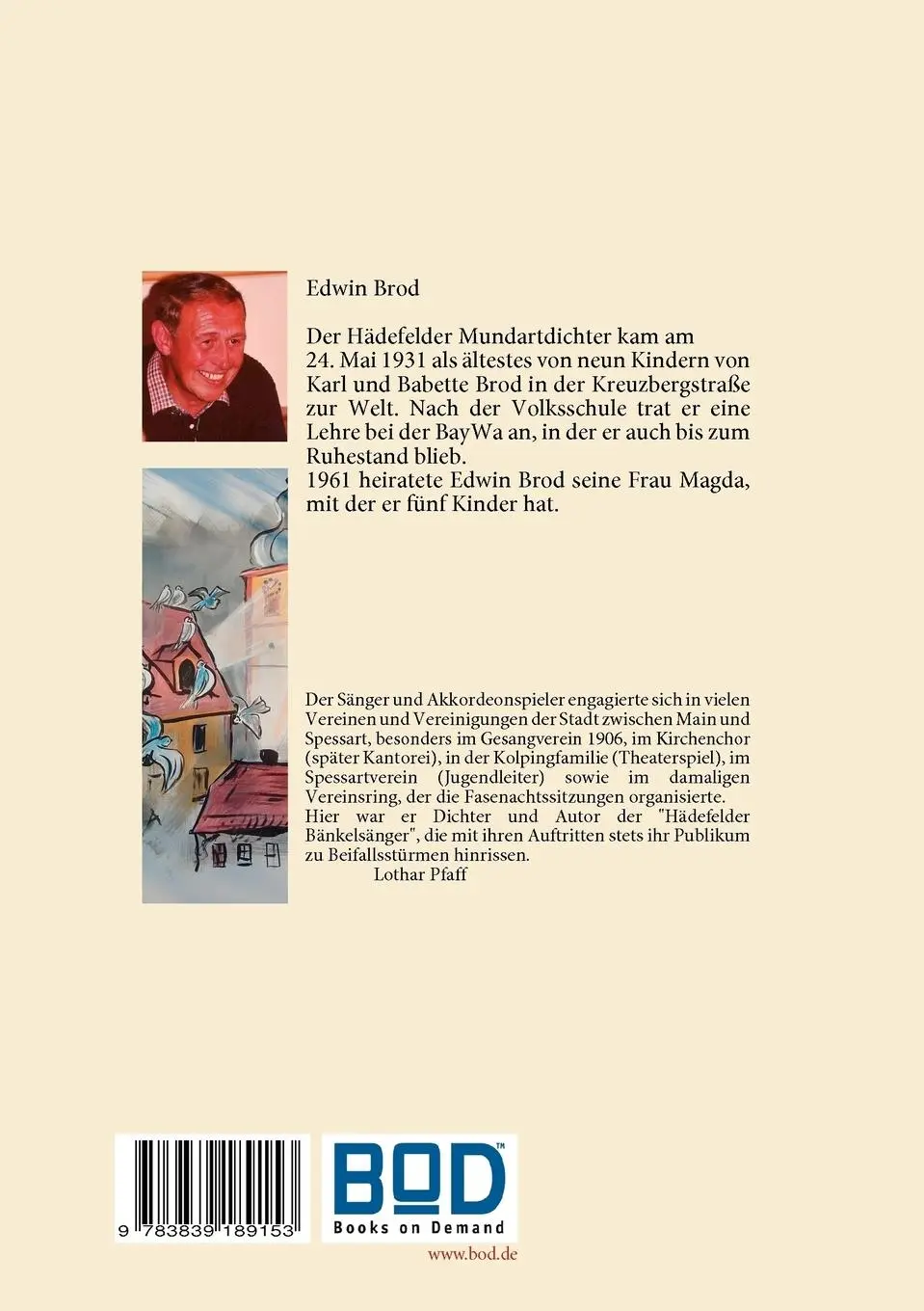 Rückseite: 9783839189153 | Die Bänkelsänger | von Hädefeld | Edwin Brod | Taschenbuch | 116 S.