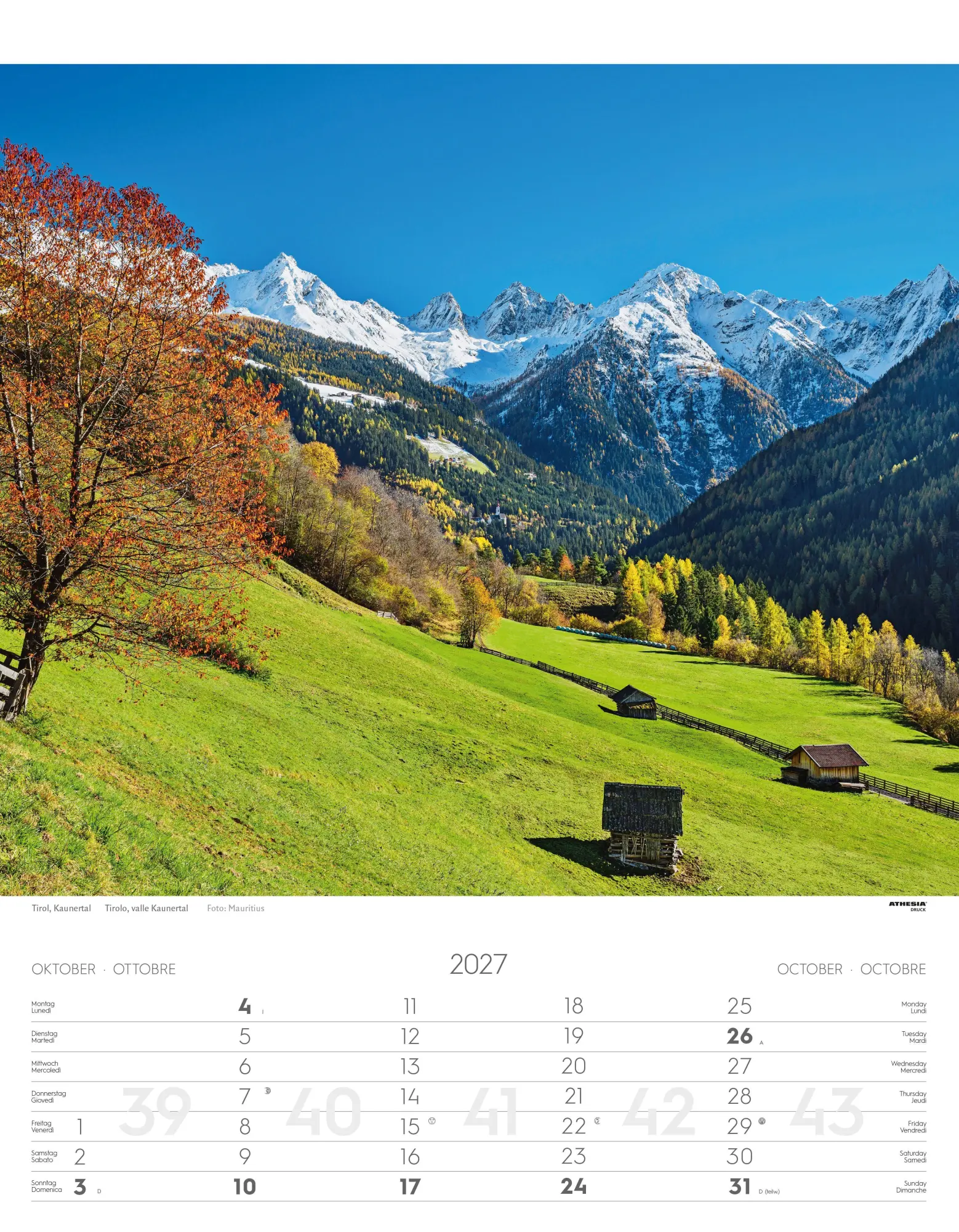 Bild: 9788868399153 | Österreich Kalender 2027 | Austria | Athesia-Tappeiner Verlag | 14 S.