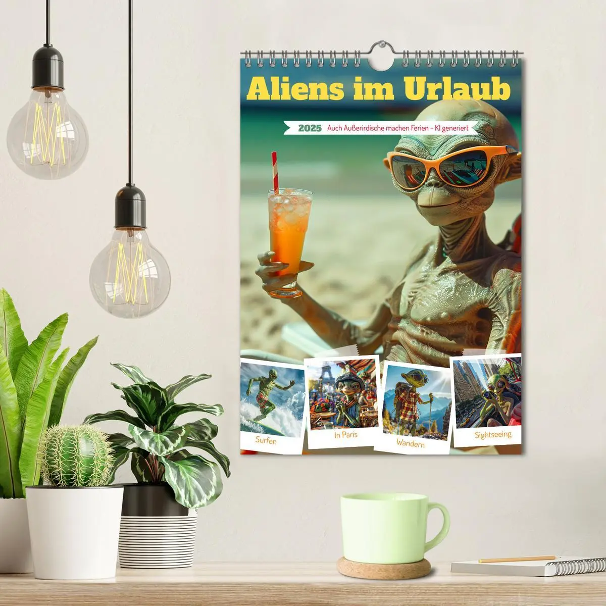 Bild: 9783457179253 | Aliens im Urlaub (Wandkalender 2025 DIN A4 hoch), CALVENDO...