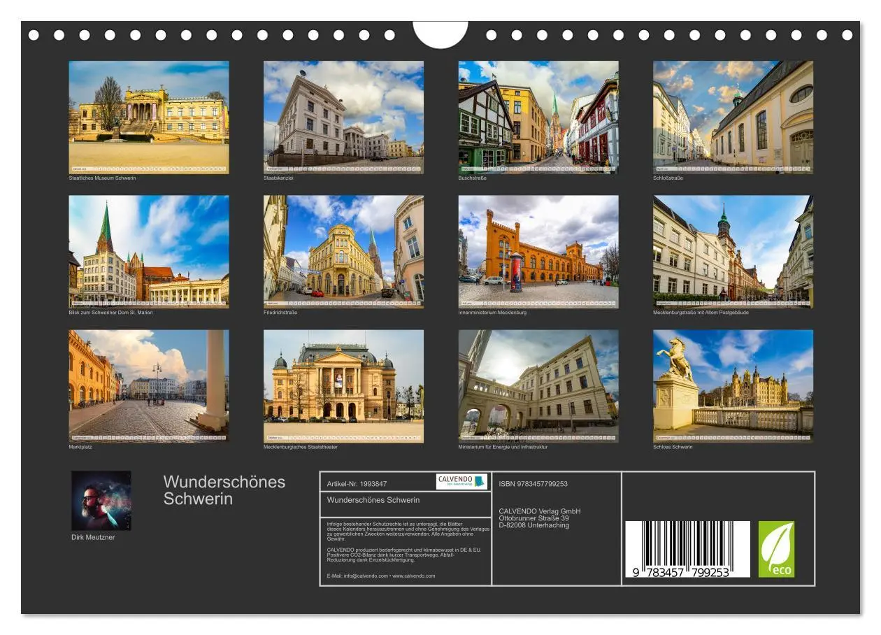 Bild: 9783457799253 | Wunderschönes Schwerin (Wandkalender 2026 DIN A4 quer), CALVENDO...