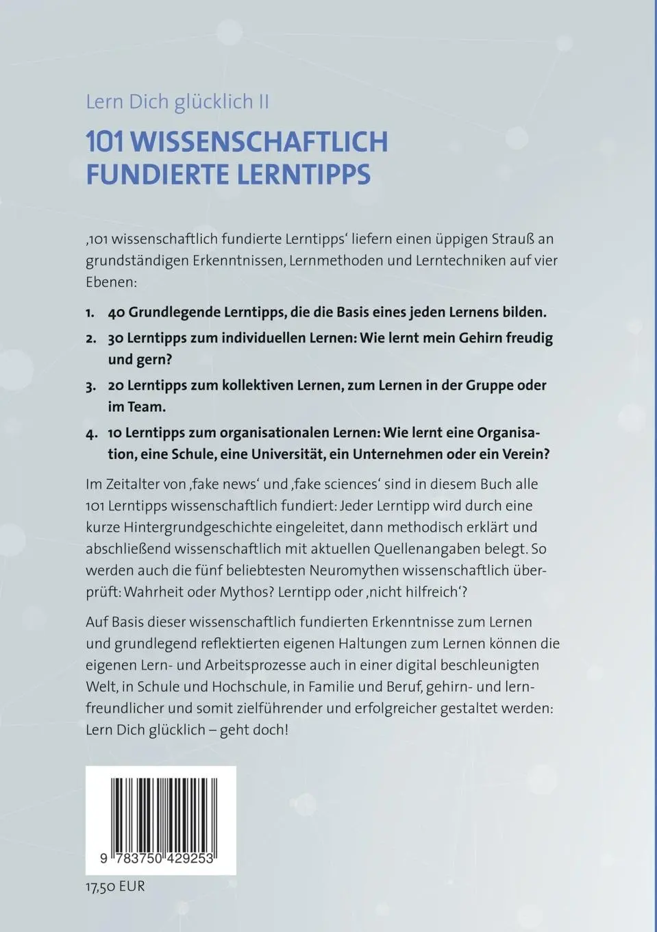Rückseite: 9783750429253 | 101 Wissenschaftlich fundierte LernTipps für Schule, Studium und Beruf