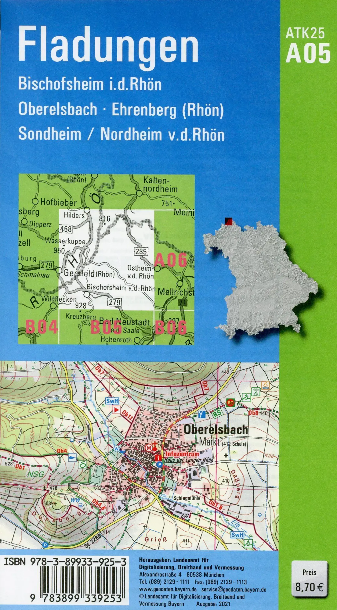 Bild: 9783899339253 | Fladungen 1:25 000 | Digitalisierung | (Land-)Karte | Deutsch | 2021