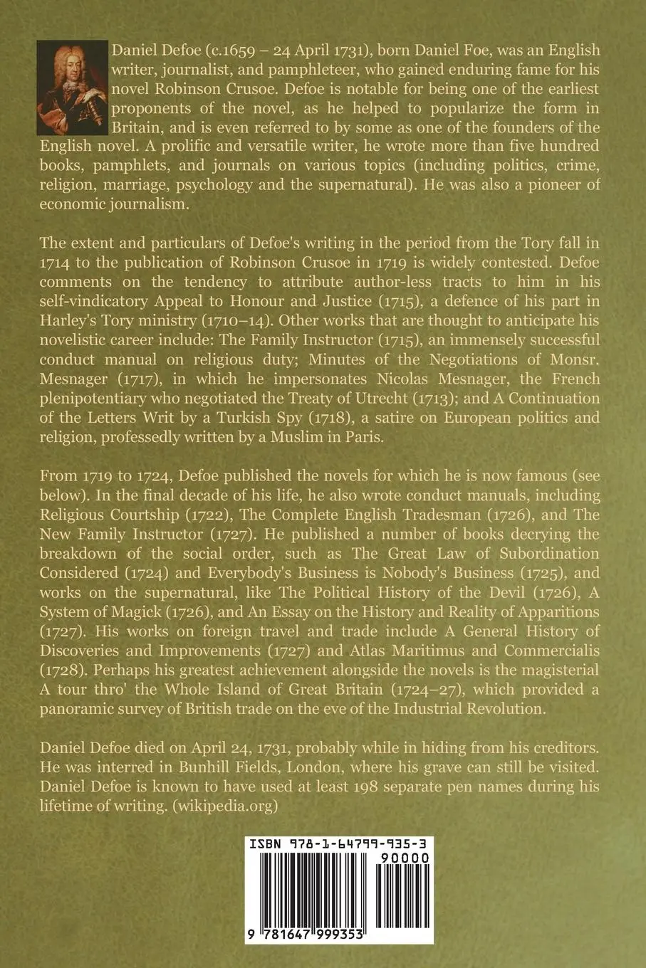 Rückseite: 9781647999353 | History of the Plague in London | Daniel Defoe | Taschenbuch | 2020