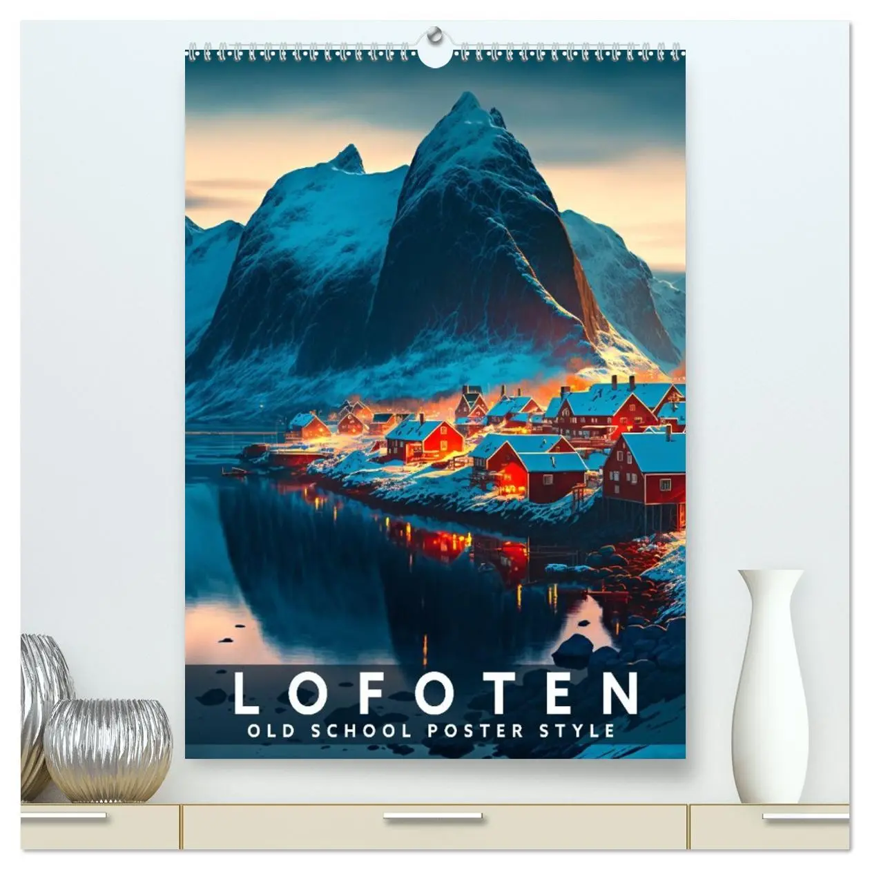 Cover: 9783516329353 | Lofoten - Old School Poster Style (hochwertiger Premium...