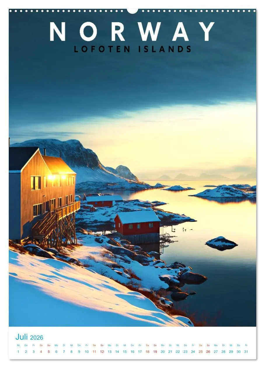 Bild: 9783516329353 | Lofoten - Old School Poster Style (hochwertiger Premium...