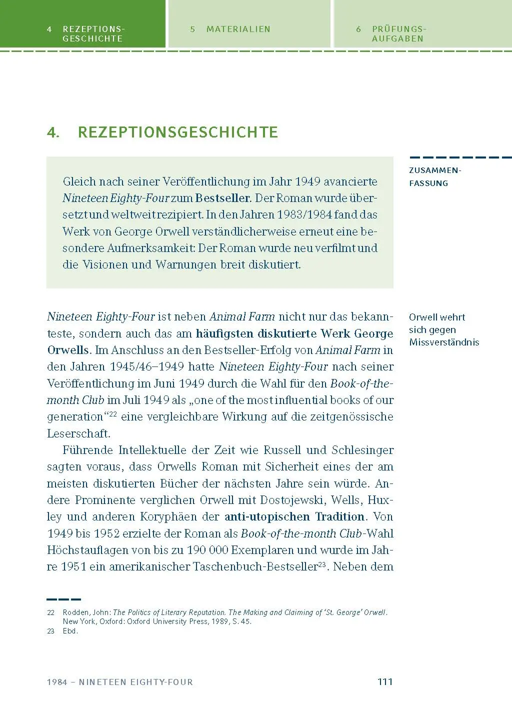Bild: 9783804419353 | 1984 - Nineteen Eighty-Four von George Orwell. | George Orwell | Buch