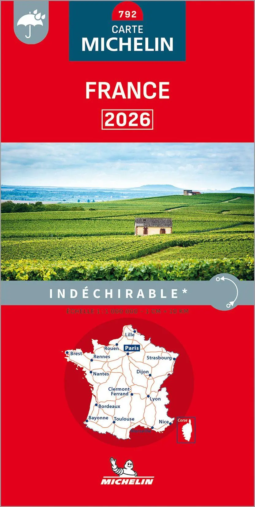 Cover: 9782067269453 | Michelin Frankreich 2026 (widerstandsfähig) | (Land-)Karte | 1 S.