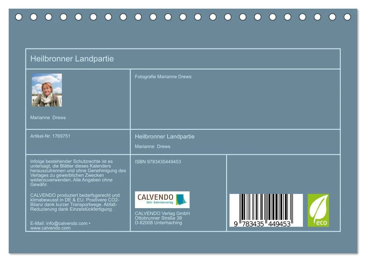 Bild: 9783435449453 | Heilbronner Landpartie (Tischkalender 2025 DIN A5 quer), CALVENDO...