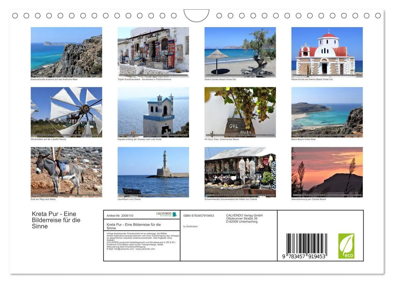 Bild: 9783457919453 | Kreta Pur - Eine Bilderreise für die Sinne (Wandkalender 2026 DIN...