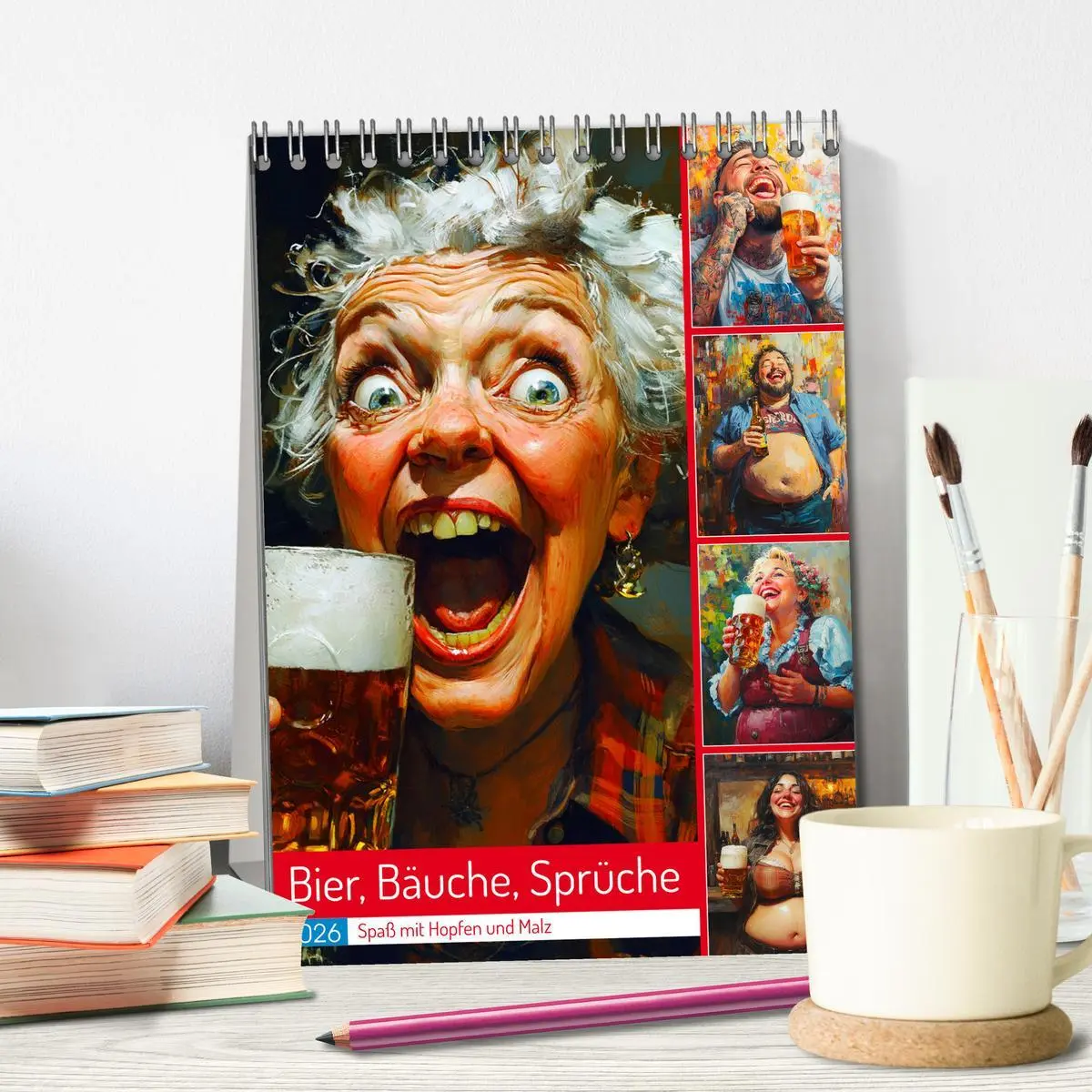Bild: 9783516249453 | Bier, Bäuche, Sprüche. Spaß mit Hopfen und Malz (Tischkalender 2026...