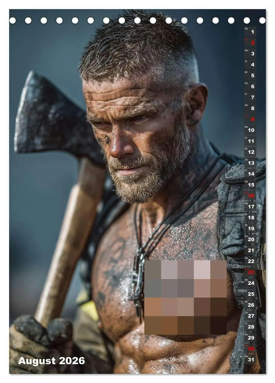 Bild: 9783516629453 | Lösch mich - Sexy Feuerwehrmänner fast nackt im Männerkalender...