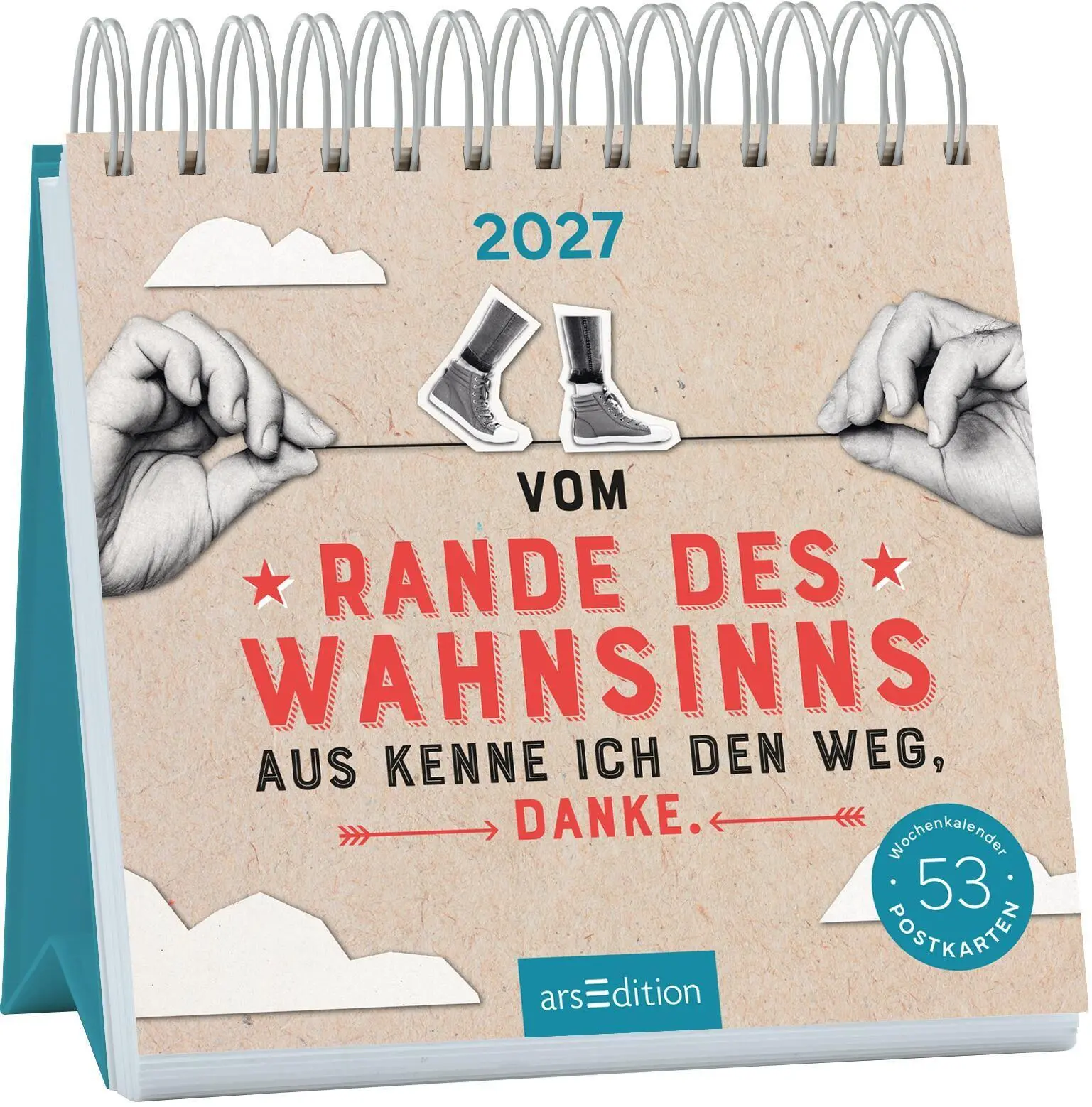 Cover: 4014489139553 | Postkartenkalender Vom Rande des Wahnsinns aus kenne ich den Weg,...