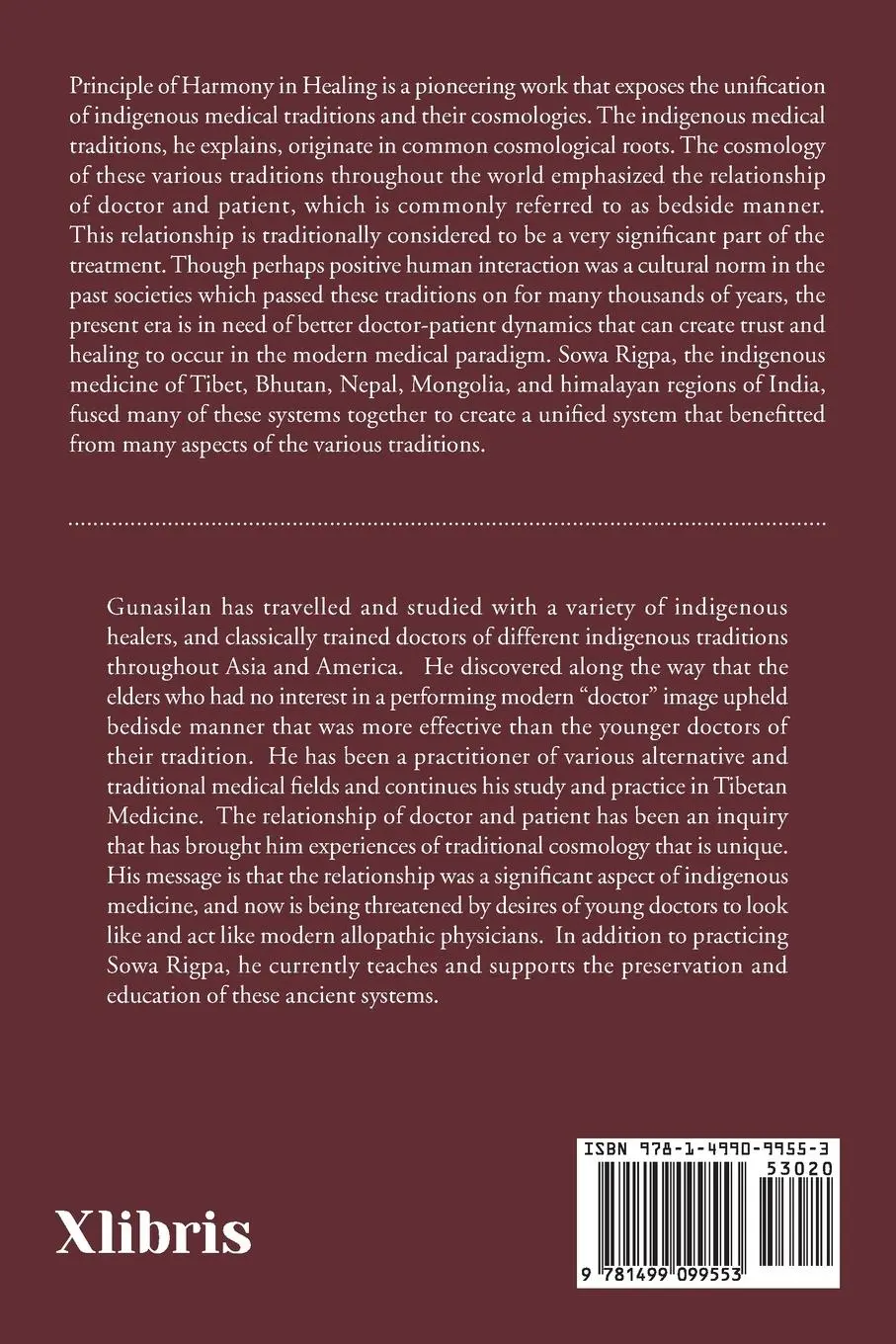 Rückseite: 9781499099553 | Principle of Harmony in Healing | Gunasilan Debecker | Taschenbuch